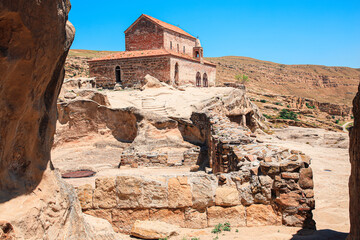 Uplistsikhe Cave City near Gori, Cave Town. Old Ancient Cave in Georgia.