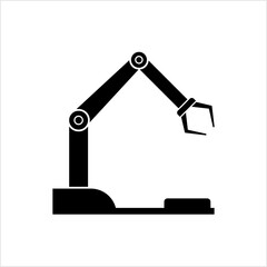 Robotic Arm Icon, Programmable Mechanical Arm