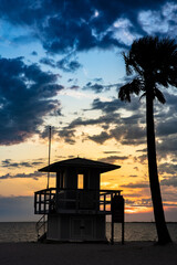 life guard tower silhouette
