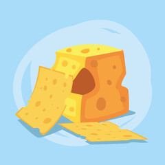 yellow cheese with holes