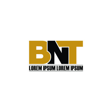 BNT letter monogram logo design vector