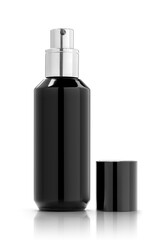 blank packaging black cosmectic spray bottle for product design mock-up