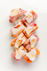 sushi set on the white plate