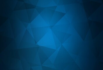 Dark BLUE vector abstract polygonal background.