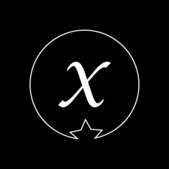 X letter logo icon vector template on black background creative letter X icon. X vector.