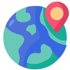 global flat icon