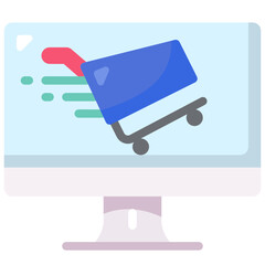 online shopping flat icon