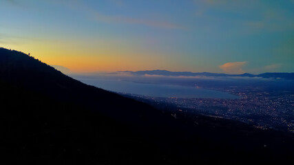 sunset in the mountains