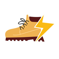 Illustration Vector Graphic of Thunder Safety Shoes Logo. Perfect to use for Fashion Company