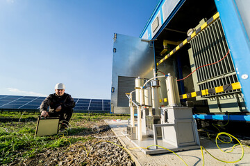 Execution of electrical measuring works on the power transformer