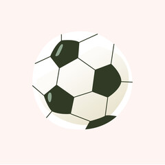 Obraz premium Soccer ball vector illustration flat in a modern style and muted colors on a uniform background