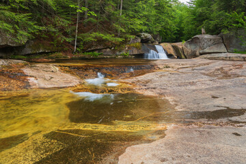 Gorgeous waterfalls in rocky gorge screw auger falls
