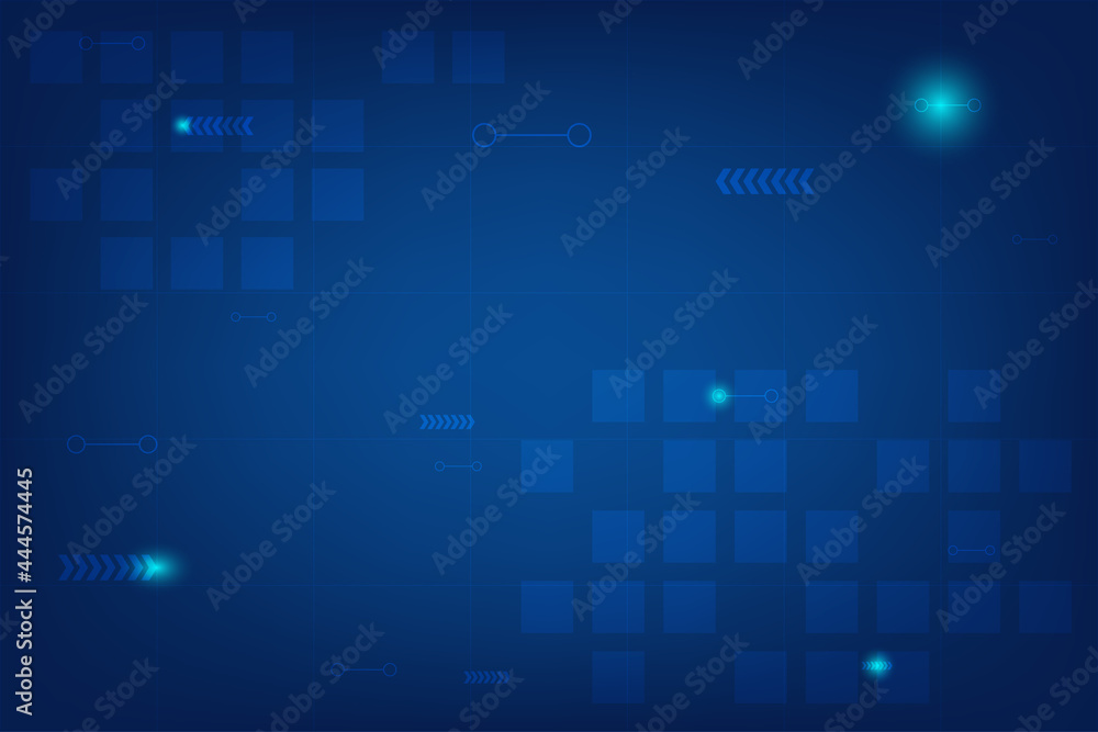 Aufkleber download abstract background. blue technology concept with particle element. visualization system an