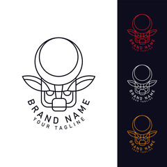 Monoline Cow Logo