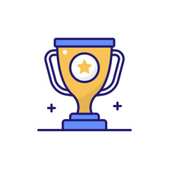 Success vector flat outline fill icon style illustration. EPS 10
