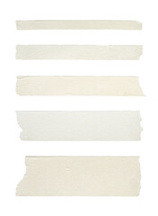 Fototapeta na wymiar close up of adhesive tape wrinkle set on white background