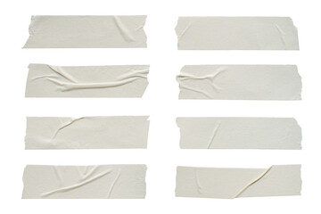 close up of adhesive tape wrinkle set on white background - 444576247