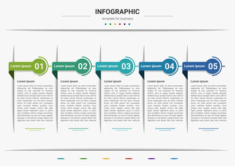 Steps timeline business process infographics element template design