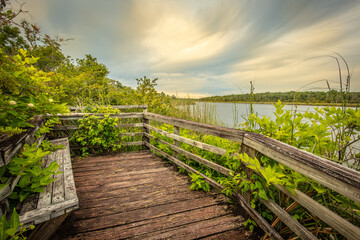weathered view of lake george