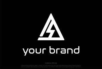 Initial Letter A AS SA Arrow Arrowhead Archer Archery Outdoor Apparel Gear Hunter Logo Design Vector