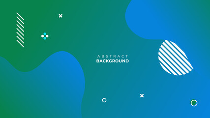 Modern abstract background with pastel blue memphis elements and retro-themed posters, banners and website landing pages. Memphis style covers. Collection of cool bright covers. Abstract shapes