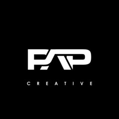 PAP Letter Initial Logo Design Template Vector Illustration - obrazy, fototapety, plakaty