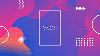 Futuristic colorful gradient background with geometric shapes and objects. Abstract design template for brochures, flyers, banners, headers, book covers background vector presentation design