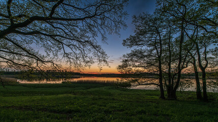 Fototapeta na wymiar Sonnenuntergang im Naturschutzgebiet Schellbruch