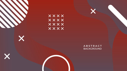 Minimal colorful red geometric background. Dynamic fluid shapes composition. Minimal color abstract gradient banner template. Modern vector wave shape for brochure