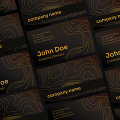 Mock Up Business Card 2022. Pattern Business Card Design Template Suitable for Your Corporate and Bran