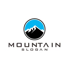 Mountain logo design vector