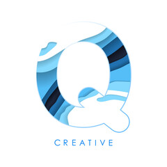 
Logo Q Letter Design with Fonts and Creative Letters.