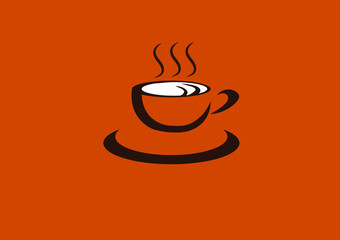 This is a vector illustration of coffee. on different colored backgrounds
