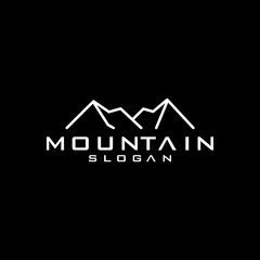 Mountain logo design vector