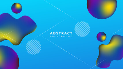 Colorful abstract wave geometric background with Memphis style. Gradient flowing geometric pattern background texture for poster cover design. Minimal color abstract gradient banner template.