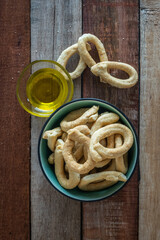 Still life photography, Taralli Pugliesi.
Typical Apulian cuisine