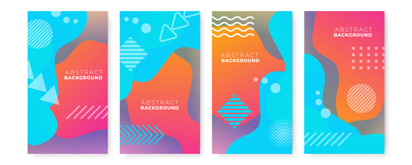 Gradient geometric shape abstract background