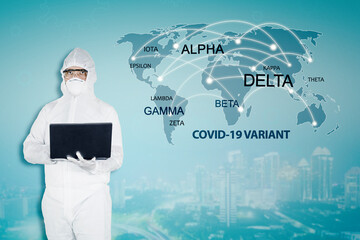 Doctor tracing spread of covid-19 new variant