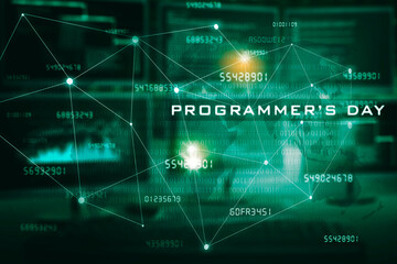 International Programmers day text in cyberspace