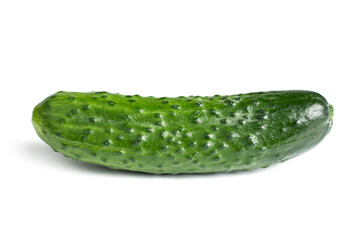 Fresh cucumbers isolated on white.
