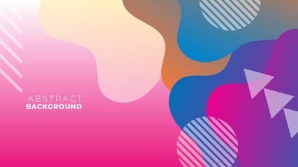 Colorful geometric background. Fluid shapes composition