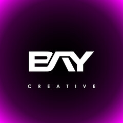 BAY Letter Initial Logo Design Template Vector Illustration