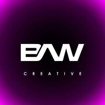 BAW Letter Initial Logo Design Template Vector Illustration