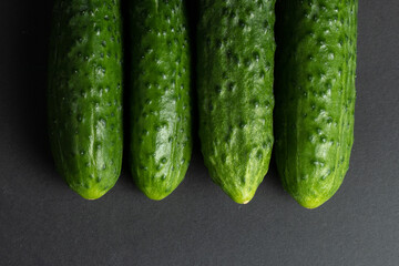 cucumbers on a wooden table