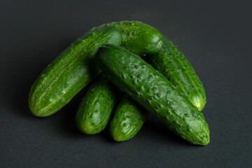 cucumbers on a wooden table