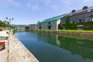 Fototapeta na wymiar 2021年、初夏の小樽運河