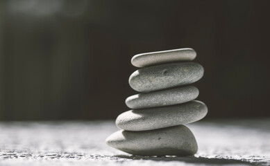 stones in a stack, yoga, meditation, relaxation concept 