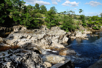 Linton Falls on the River Wharfe, Yorkshire Dales, UK