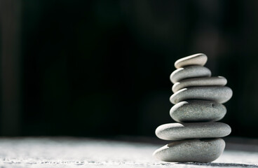 stones in a stack, yoga, meditation, relaxation concept 