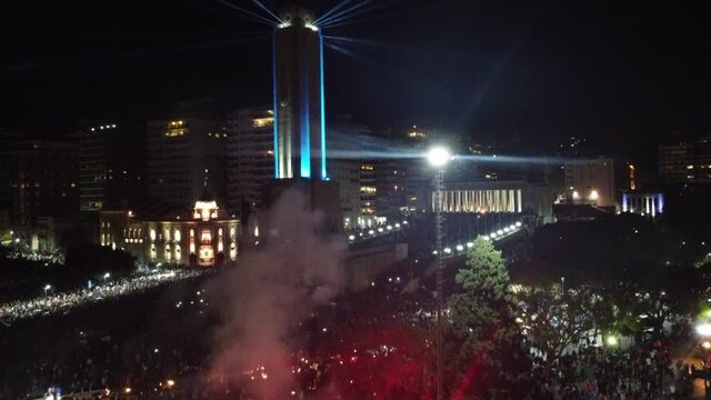 Argentina campe&oacute;n Copa Am&eacute;rica 2021. Festejos en Rosario, Santa Fe. Ciudad natal de Messi y Di Mar&iacute;a